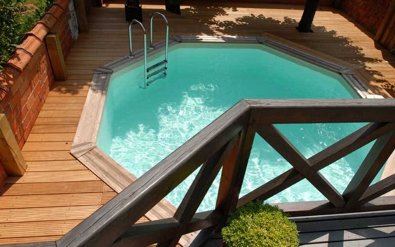 Piscine bois rectangulaire modèle Atoll sans renfort métallique pour plus d'esthétique possibilité enterrée, semi-enterrée ou hors sol à Pertuis 84